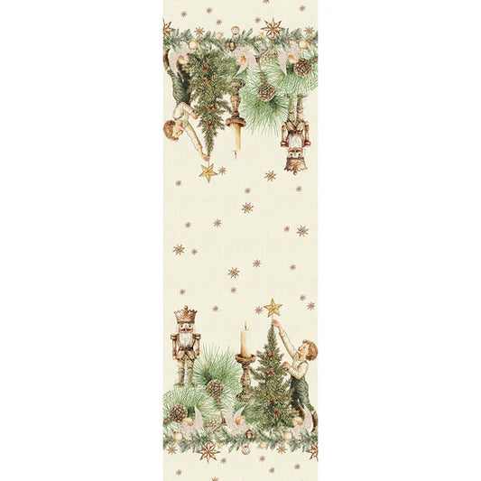 Noel Vintage Dore Tablerunner Printed