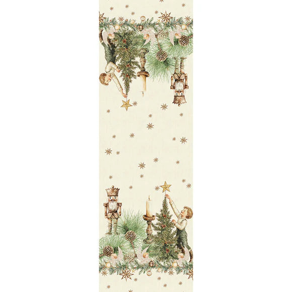 Noel Vintage Dore Tablerunner Printed