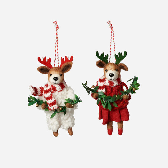 Deer Ornament Wool, 5.5