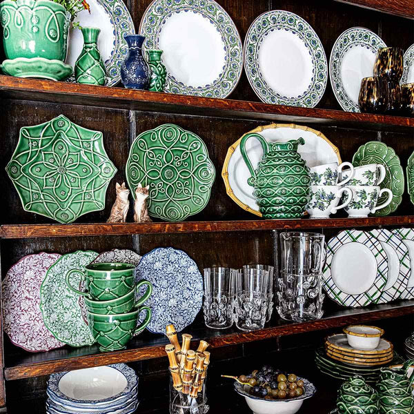 Jardins Du Monde Green Creamer/Sugar Set