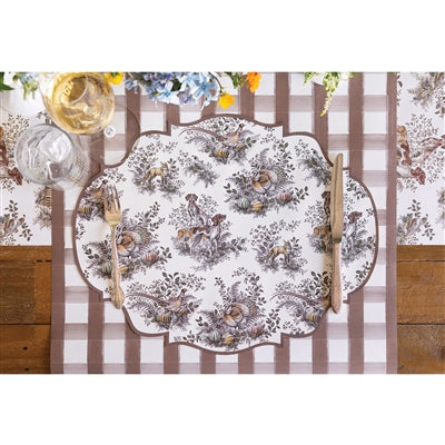 Die-cut Harvest Toile Frame Placemat - 12 Sheets