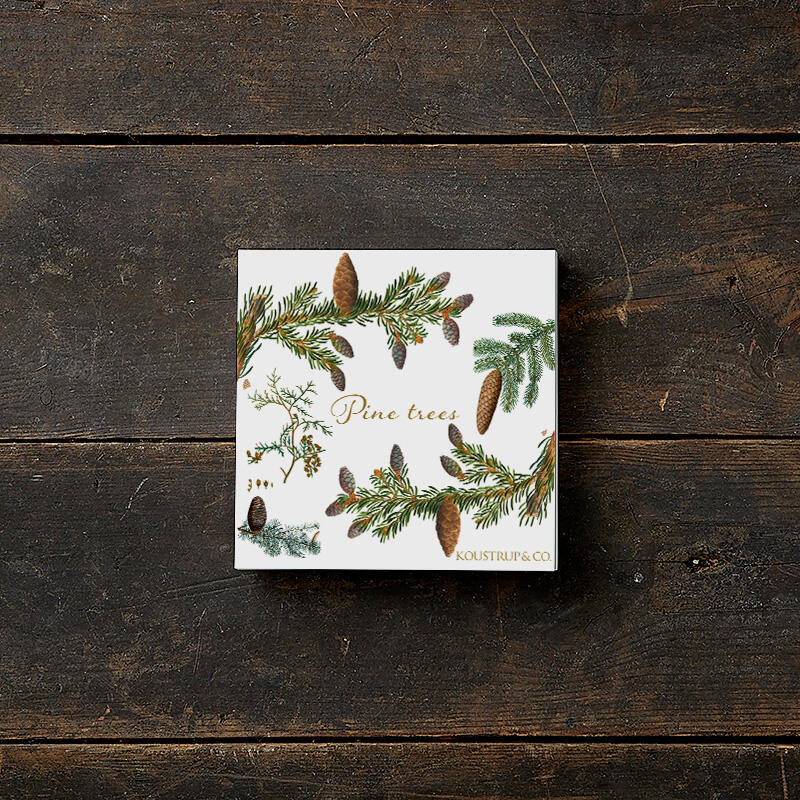 Square Card Folder- Pine Trees