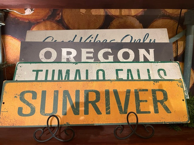 Sunriver Metal Sign, 24x6
