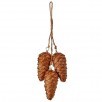 16" Triple Pinecone Ornament, Copper