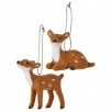 3.5" Faux Fur Deer Ornament