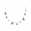 60" Tinsel w- Deer Sisel Tree Ball Garland