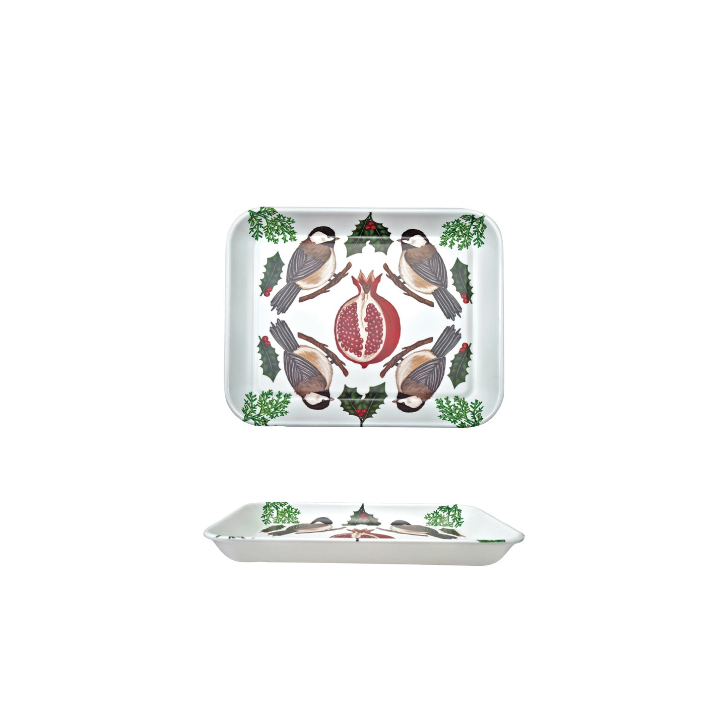 Melamine Tray w- Seasonal Botanicals & Birds