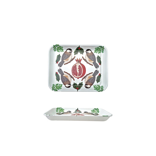 Melamine Tray w- Seasonal Botanicals & Birds