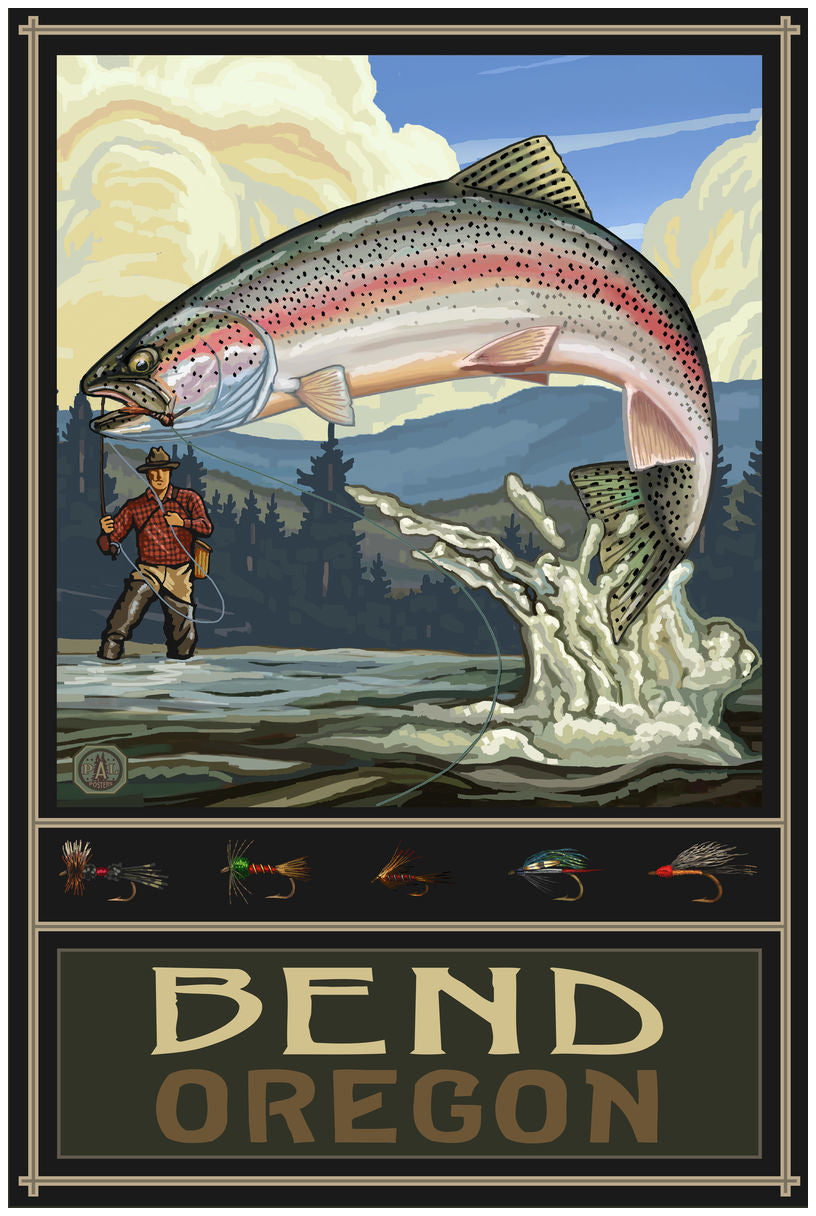 Bend Oregon Fishing Print