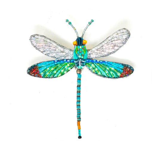 Oriental Greenwing Dragonfly Brooch Pin