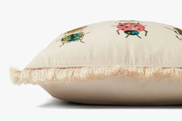 Insect & Critter 18x18" Embroidered Pillow