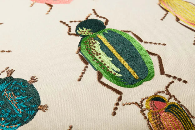 Insect & Critter 18x18" Embroidered Pillow