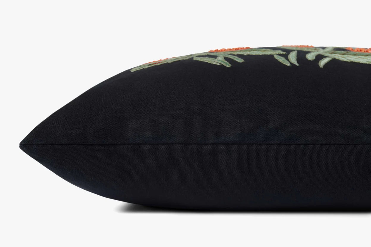 Strawberries 18" x 18 Black Pillow