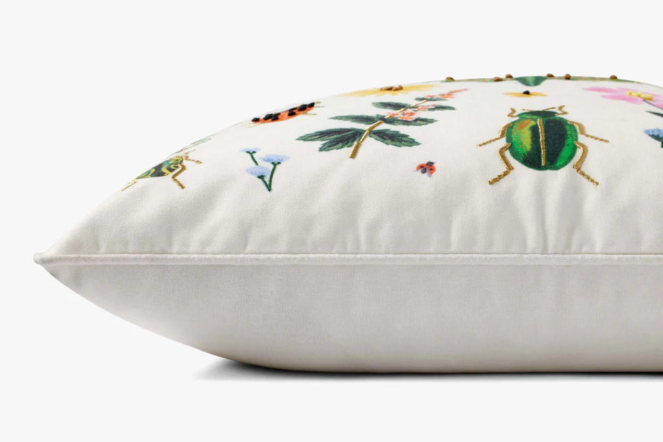 Curio White Botanical 22x22" Pillow