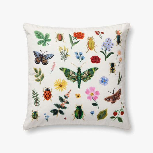 Curio White Botanical 22x22" Pillow