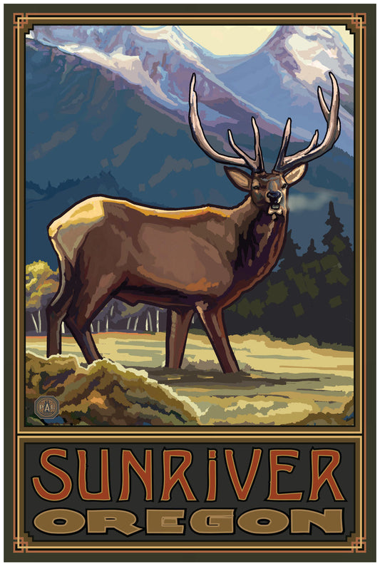 Sunriver Oregon Elk Print