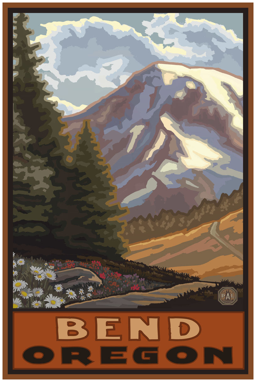 Bend Oregon Springtime Mountains Print