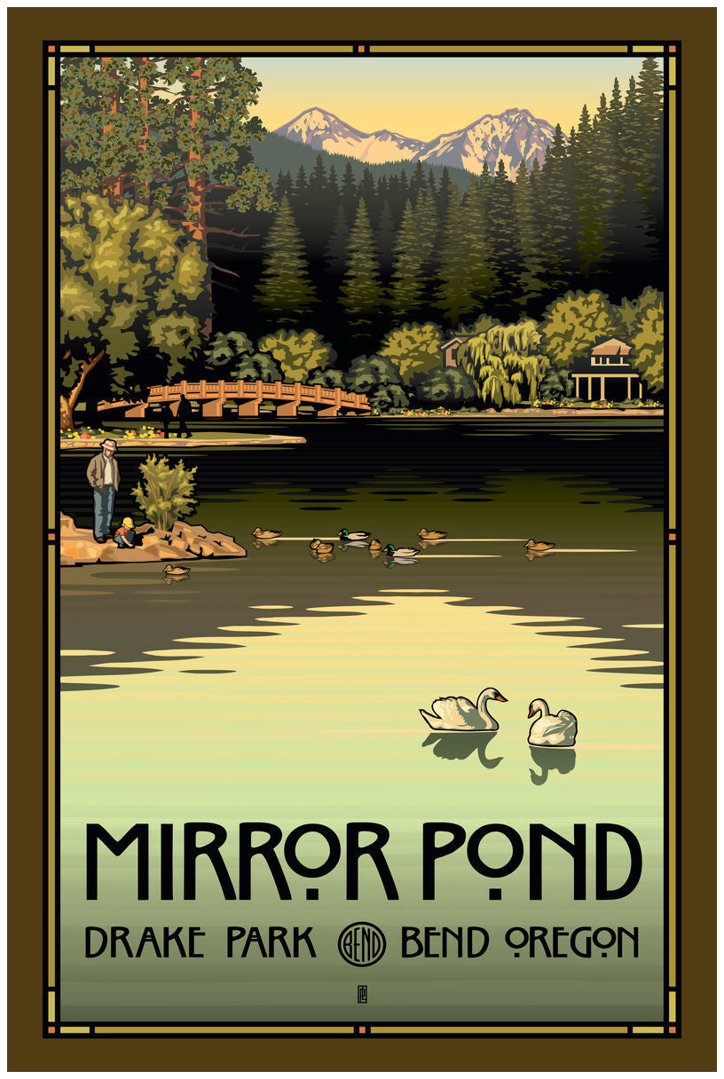 Mirror Pond in Drake Park Print