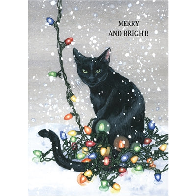 Merry & Bright Cat Card