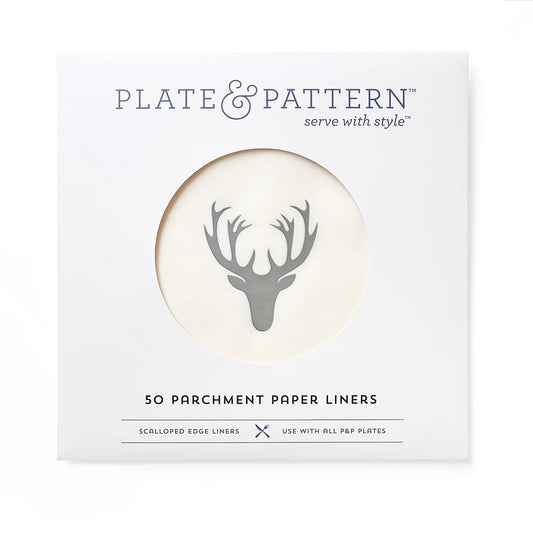 12"x12 Plate Liners- " OH DEER" flat plate liners PKG of 50