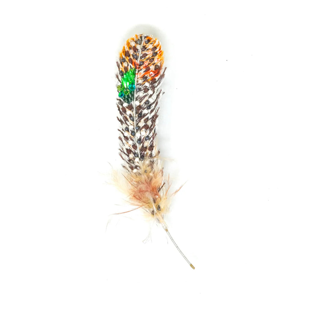 Peacock Pheasant Feather Brooch Pin