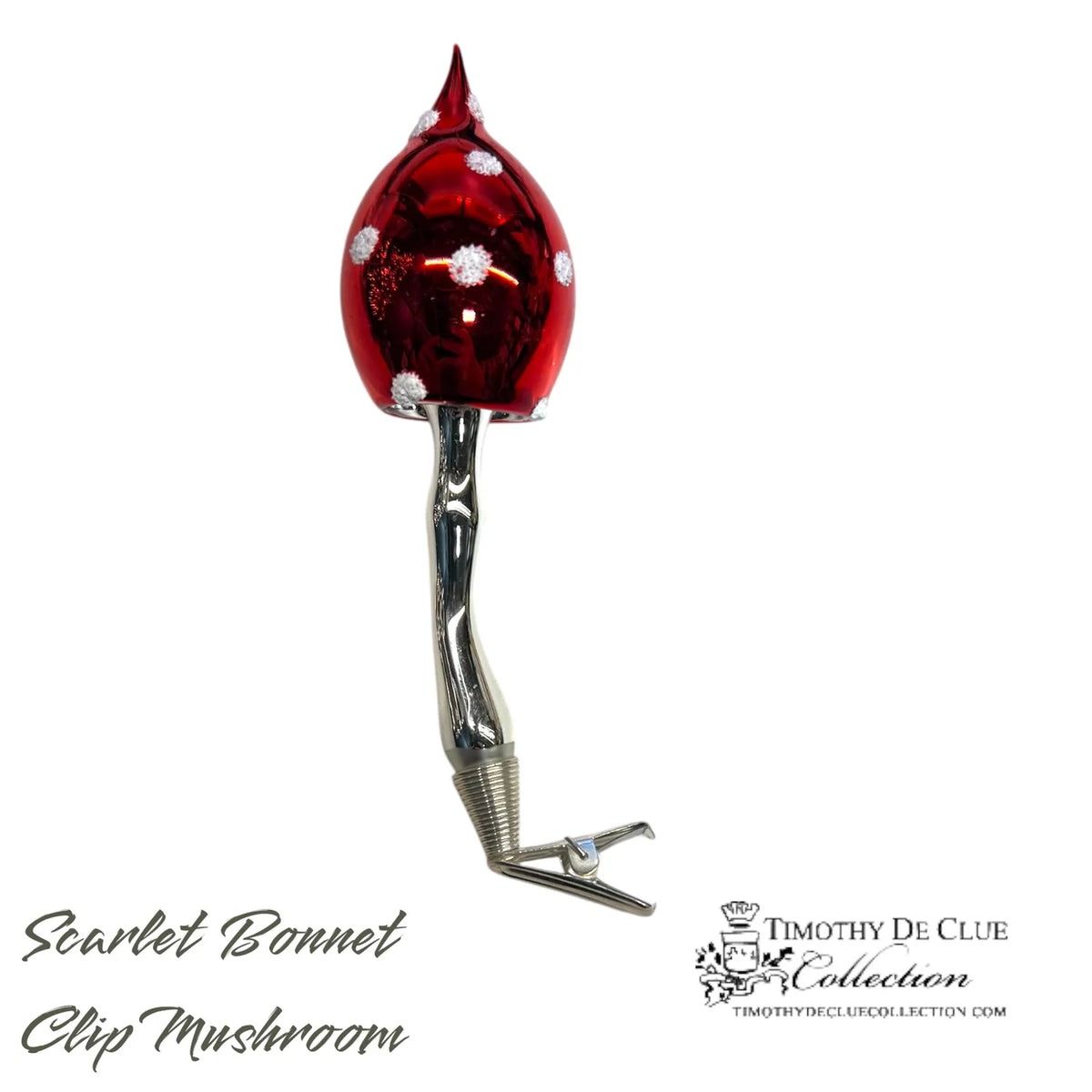 PNW Scarlet Bonnet Mushroom Clip Ornament-TDC Wonderland Christmas Collection