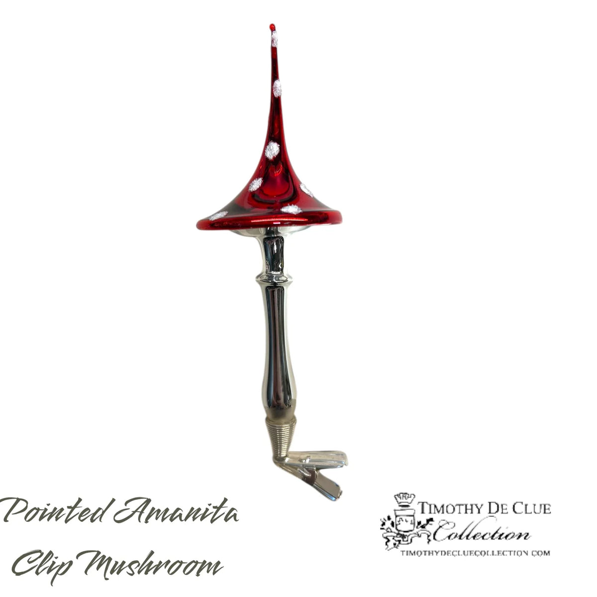 PNW Pointed Amanita Mushroom Clip Ornament