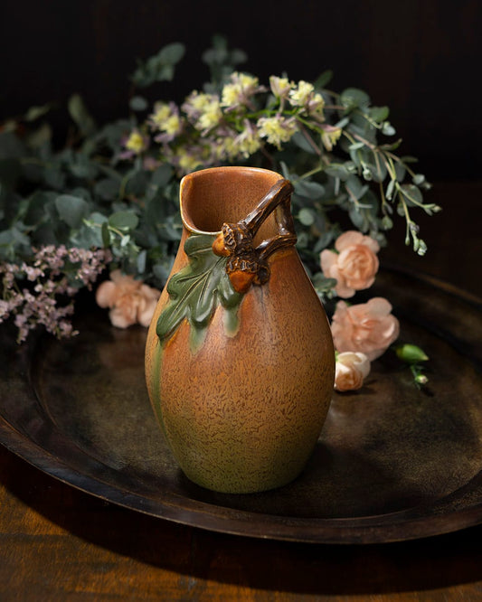 Acorn and Oak Vase - Autumn Reflections