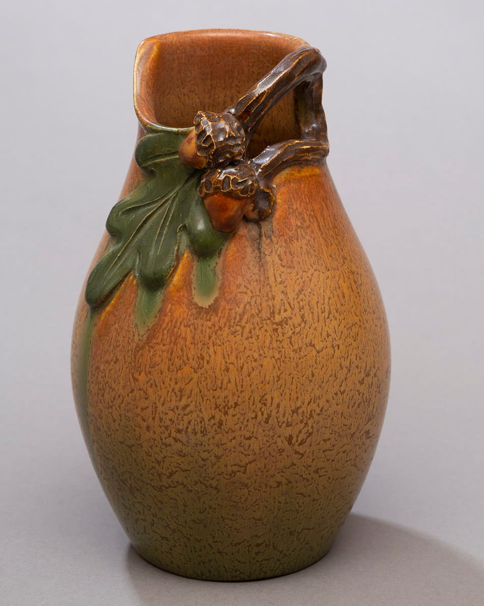 Acorn and Oak Vase - Autumn Reflections