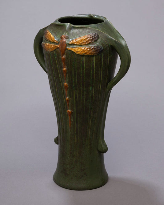 Dragonfly Duet Vase - Organic Green