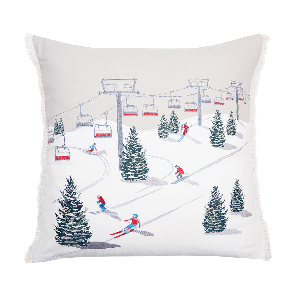 Winter Slopeside Indoor Pillow, 20x20"