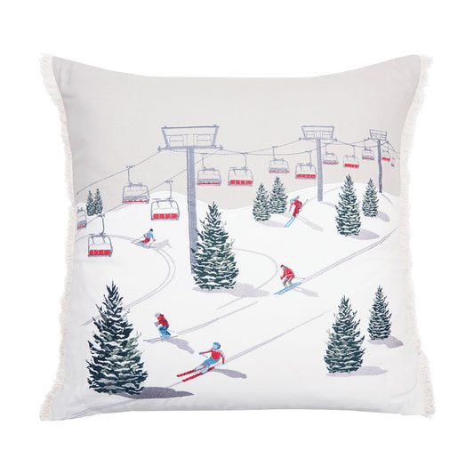 Winter Slopeside Indoor Pillow, 20x20"