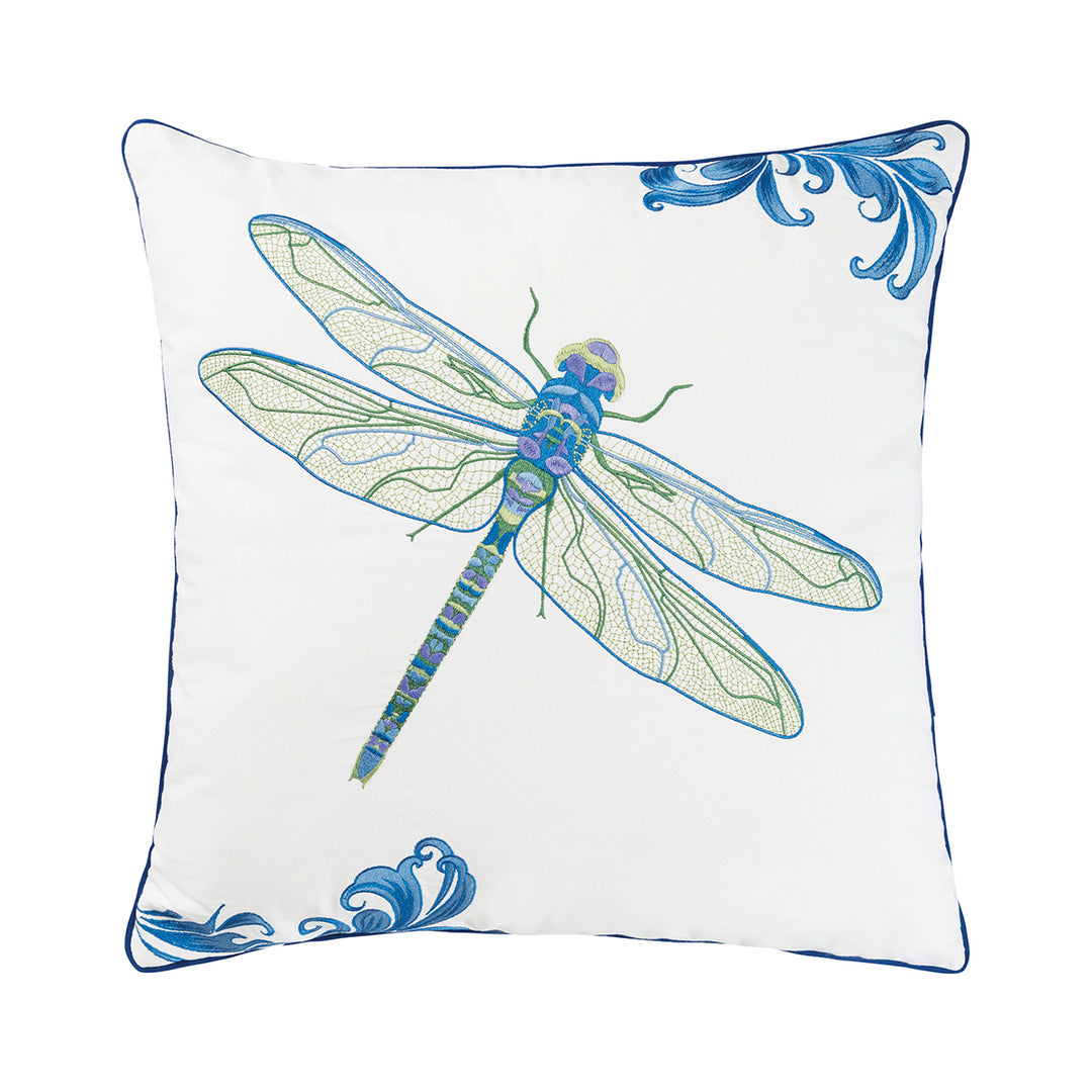 Blue Dragonfly Pillow