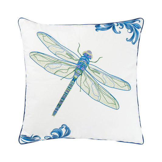 Blue Dragonfly Pillow