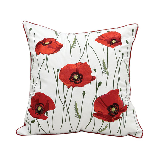Poppy Pattern Pillow