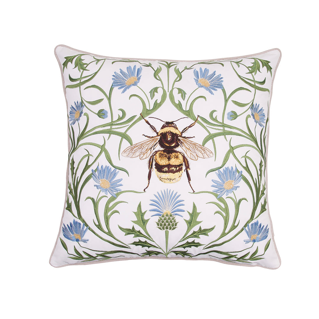 Garden Bee Indoor Outdoor Pillow, 20x20"