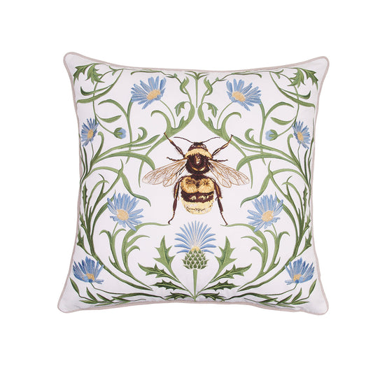 Garden Bee Indoor Outdoor Pillow, 20x20"