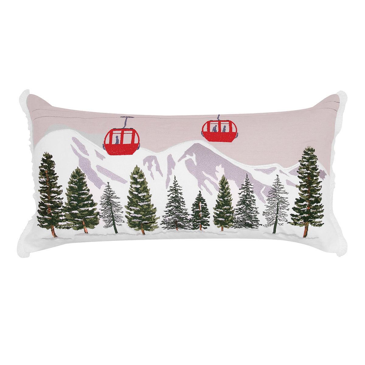 Ski Lift Indoor Lumbar Pillow, 14x26"