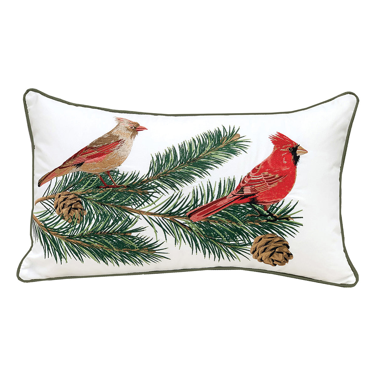 Cardinals & Pines Pillow, 12x20"