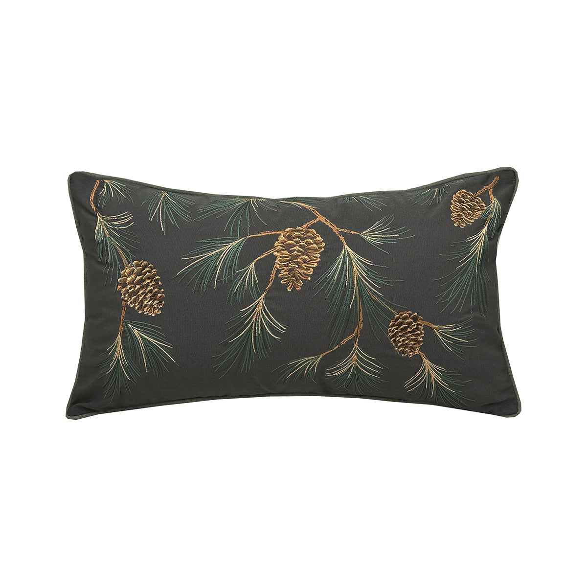 Pine Branch Lumbar Pillow, 12x21"