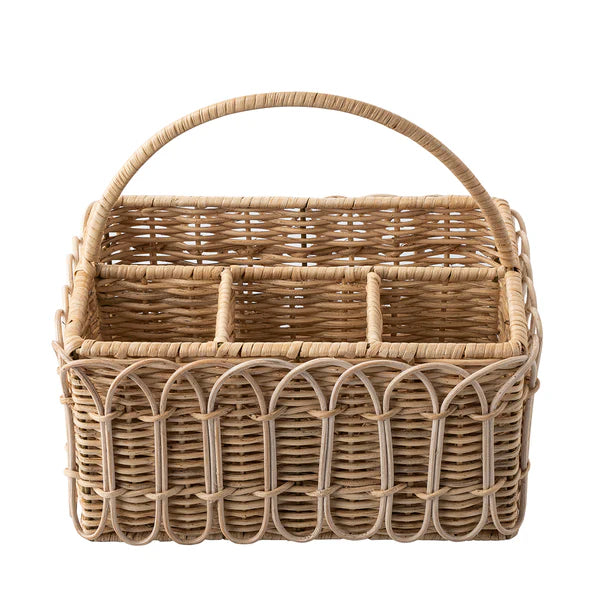 Provence Rattan Silverware Caddy