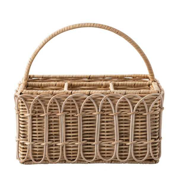 Provence Rattan Silverware Caddy