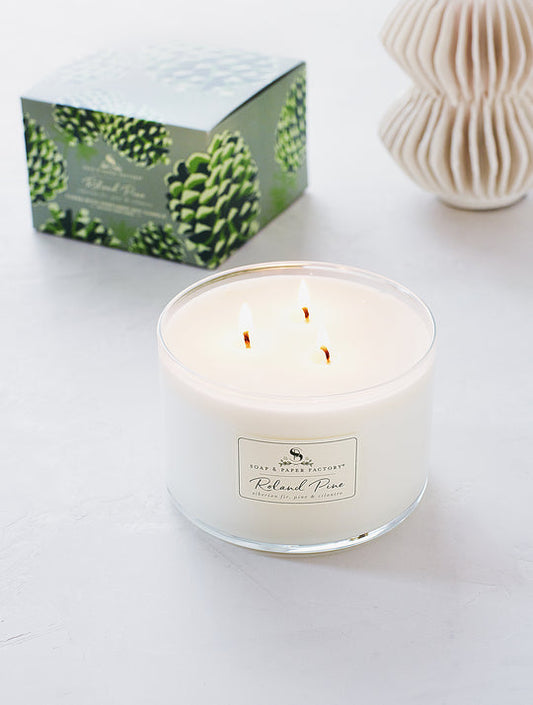 Roland Pine 3-Wick Soy Candle 18 Oz.
