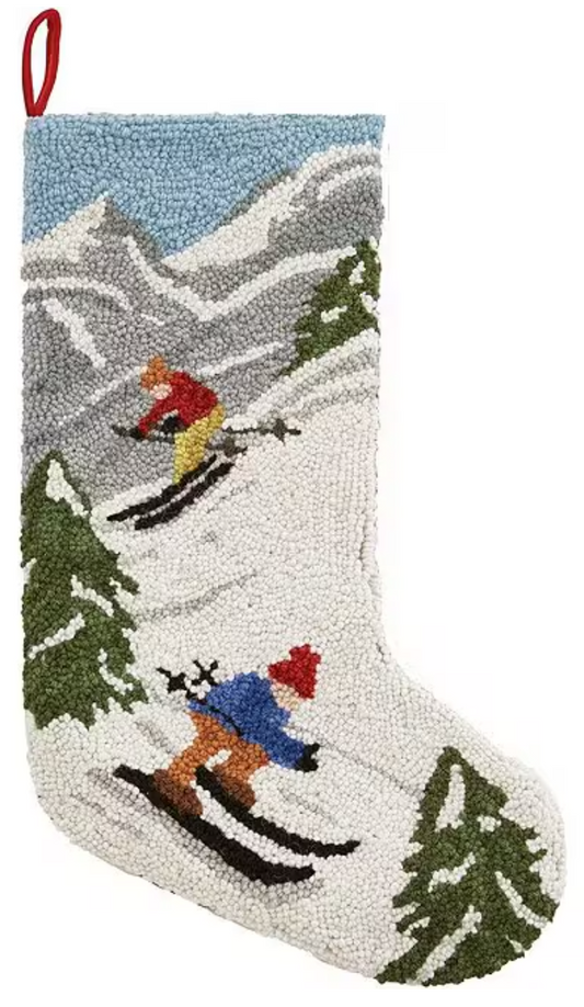 20" Ski Holiday Stocking- Wool