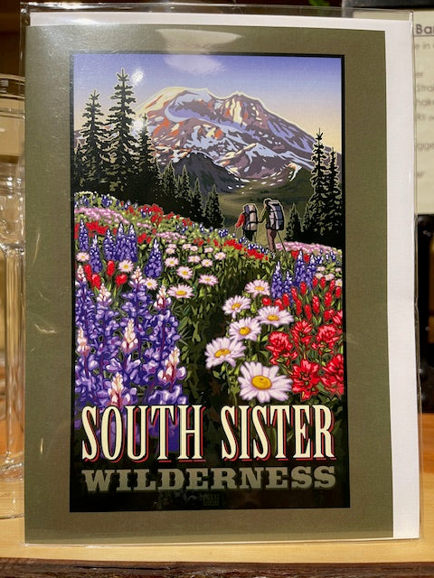 South Sister w- Flowers Notecard