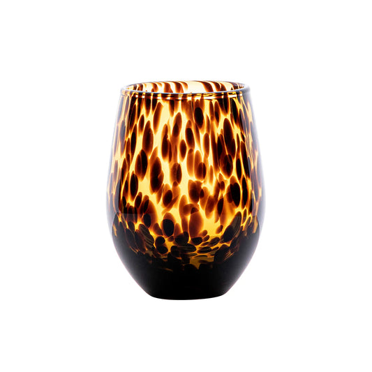 15 oz. Tortoiseshell Stemless Wine Glass