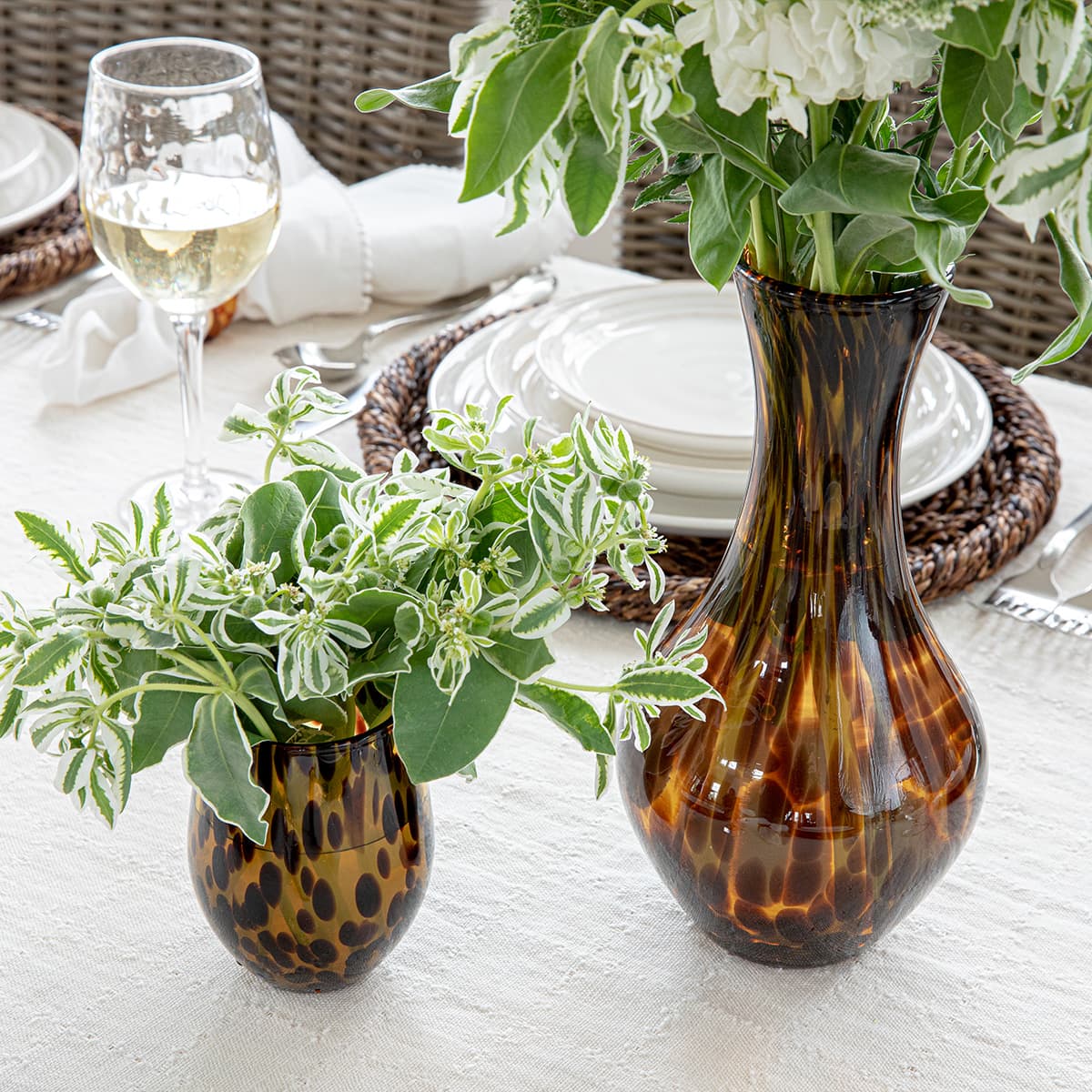 15 oz. Tortoiseshell Stemless Wine Glass