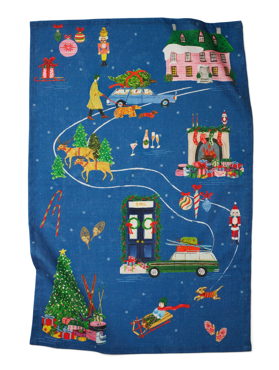 Tea Towel Home for the Holidays 18x 28