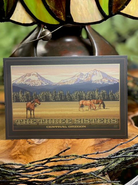 The Three Sisters w- Horses Postcard