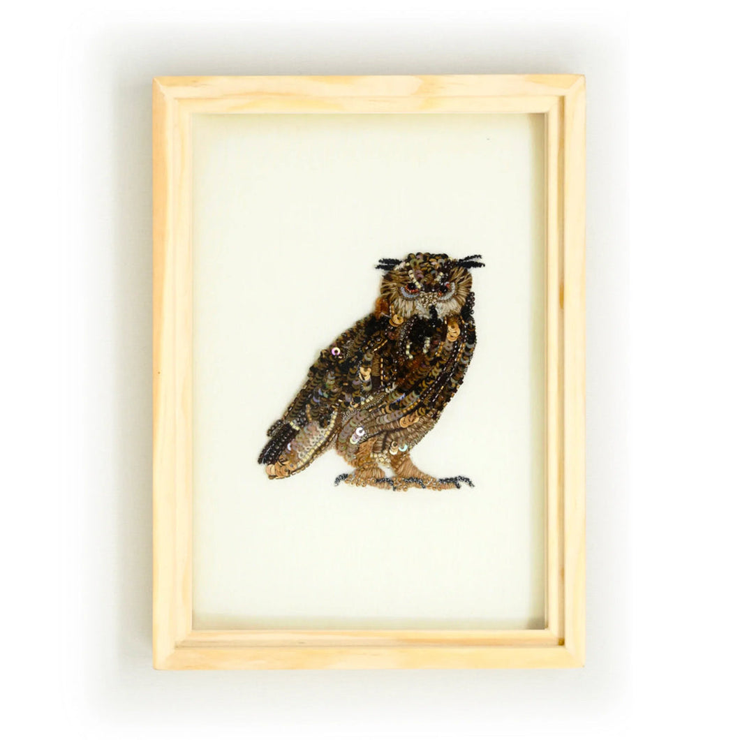 Eurasian Eagle Owl Beaded Art